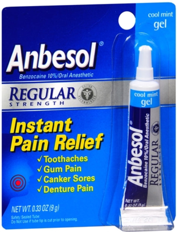 Anbesol Gel Regular Strength Cool Mint 0.33 oz