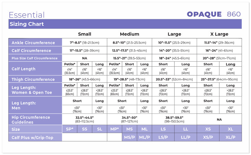 Sigvaris Women's Essential Opaque Calf with Grip-Top 20-30