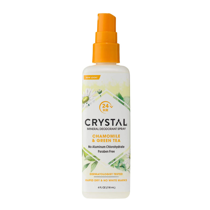 Crystal Essence Mineral Deodorant Spray, Chamomile & Green Tea 4 oz