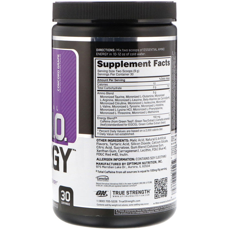 Essential Amino Energy Condord Grape 9.5 Oz