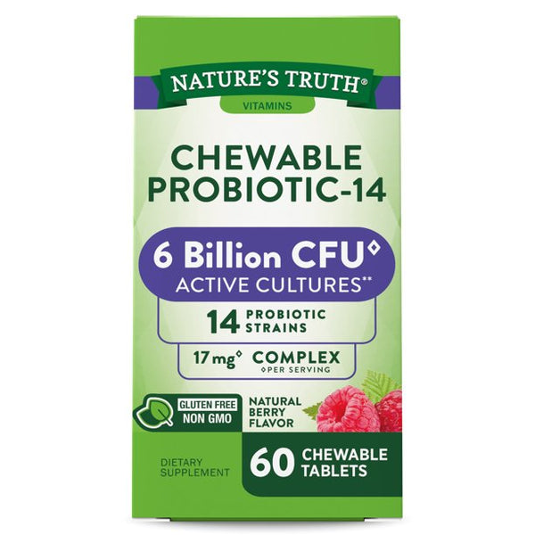 Nature's Truth Probiotic-10 Natural Berry Flavor 60 Chewable Tables