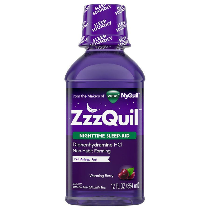 Zzzquil nocturno ayuda para dormir al calentamiento de la baya 12.0oz