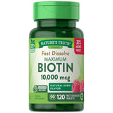 Nature's Truth Ultra Biotin 10,000mcg Fast Dissolve Berry 120 Tablets