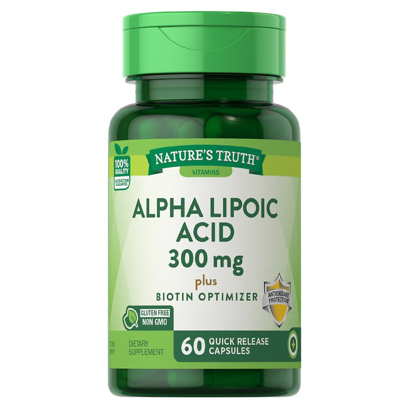 Nature's Truth Alpha Lipoic Acid Plus Biotin 60 Capsules