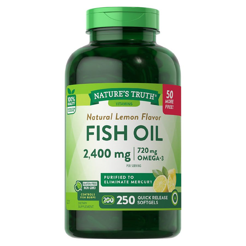 Nature's Truth Pesch Oil 2.400 mg de limón 250 Softgels