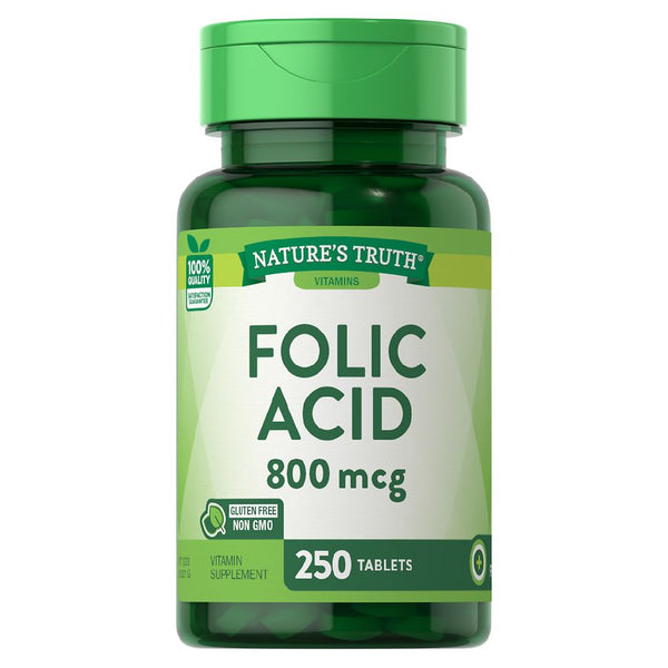 Nature's Truth ácido fólico 800 mcg 250 tabletas