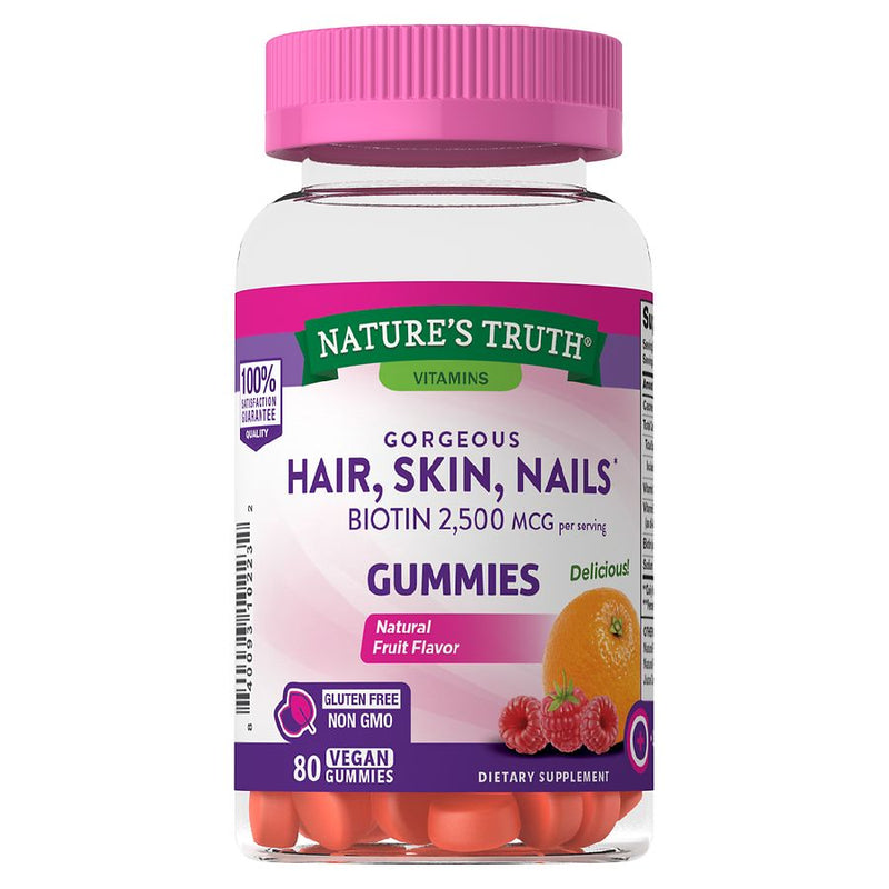 Nature's Truth Gorgeous Hair, Skin, Nails plus Biotin 80 Gummies