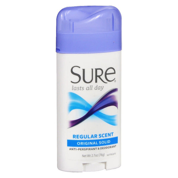 Sure Deodorant Original Solid Regular Scent 2.7Oz