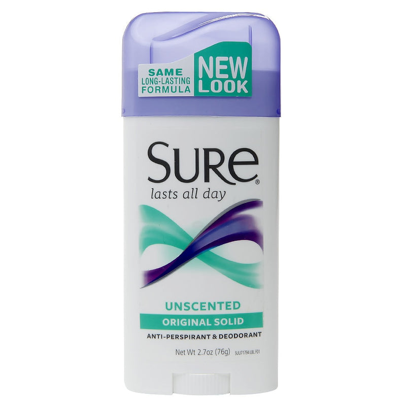 Sure Deodorant Orignal Solid Unscented 2.7Oz