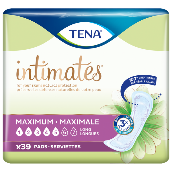 Tena Intimates Maximum Long Pad, 39 Count