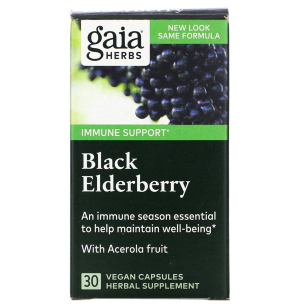 Gaia Herbs Black Elderberry Liquid Capsules