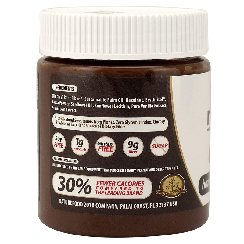 Nutilight Sugar-Free Keto-friendly Hazelnut Spread and Dark Chocolate 11 Ounces