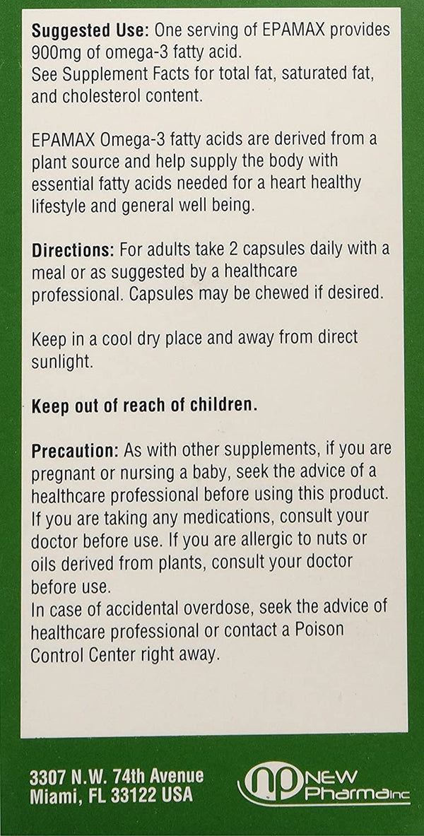 New Pharma Epamax Omega 3 Fatty Acid Softgels