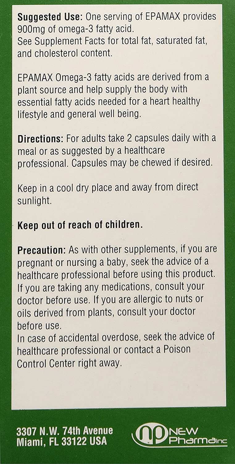 New Pharma Epamax Omega 3 ácidos grasos Softgels
