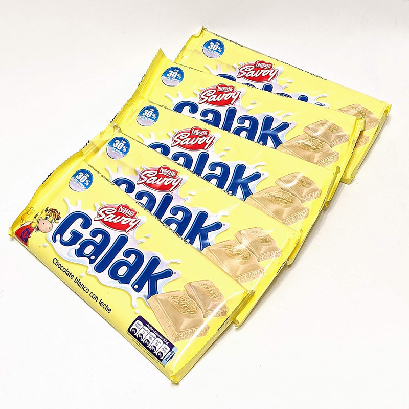 Nestle Savoy Galak Chocolate Blanco Con Leche Box 5 Barras 130GR C/U