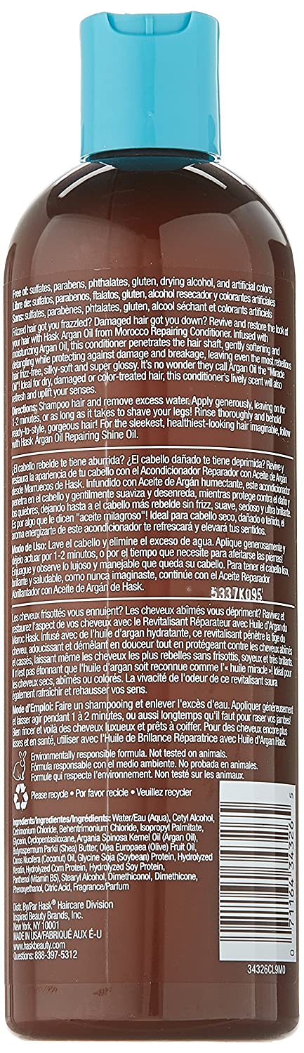 Acondicionador de reparación de aceite de argán hask - 12 oz