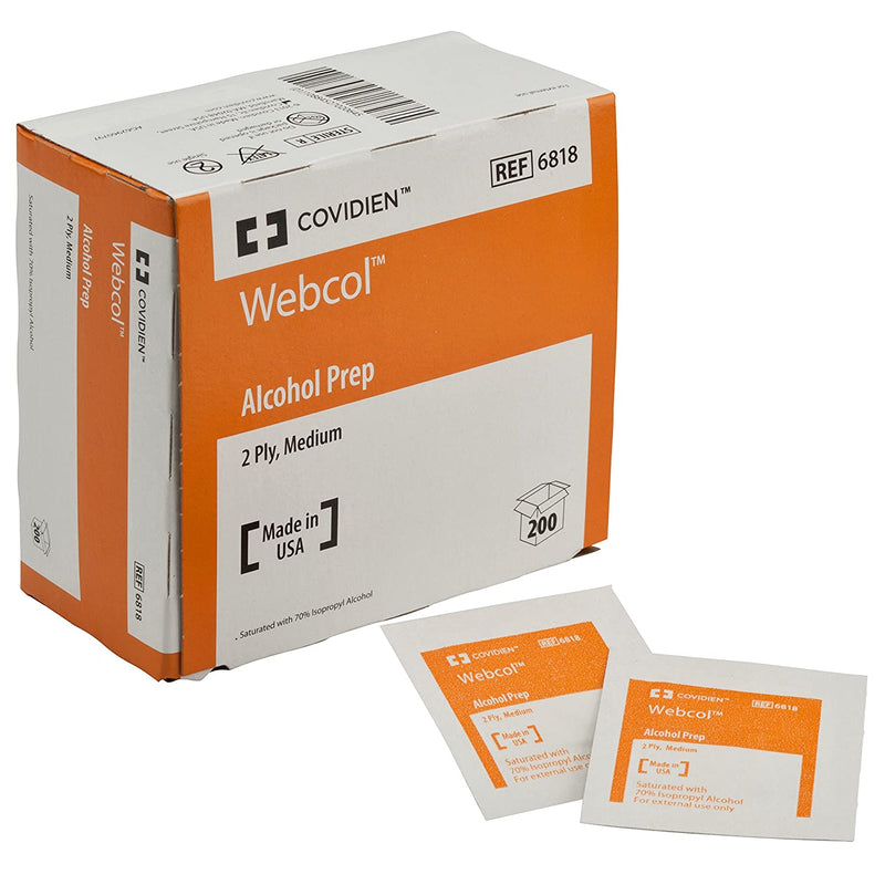 Covidien Webcol Alcohol Prep, 2-capas, Medium (PK 200) 6818