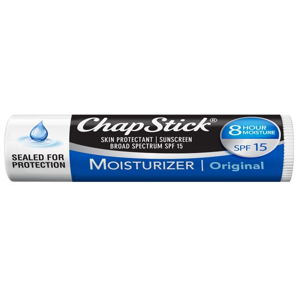 Chapstick humectante (sabor original, 0.15 onzas) tubo de bálsamo labial