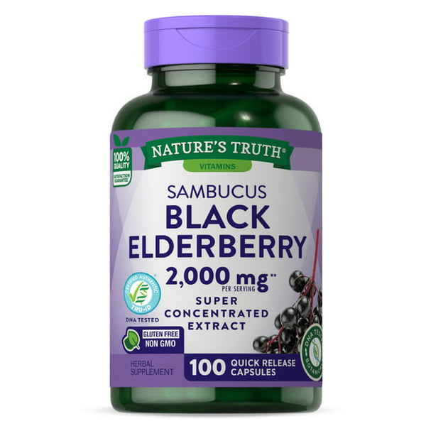 Nature's Truth Sambucus Black Elderberry 100 Capsules