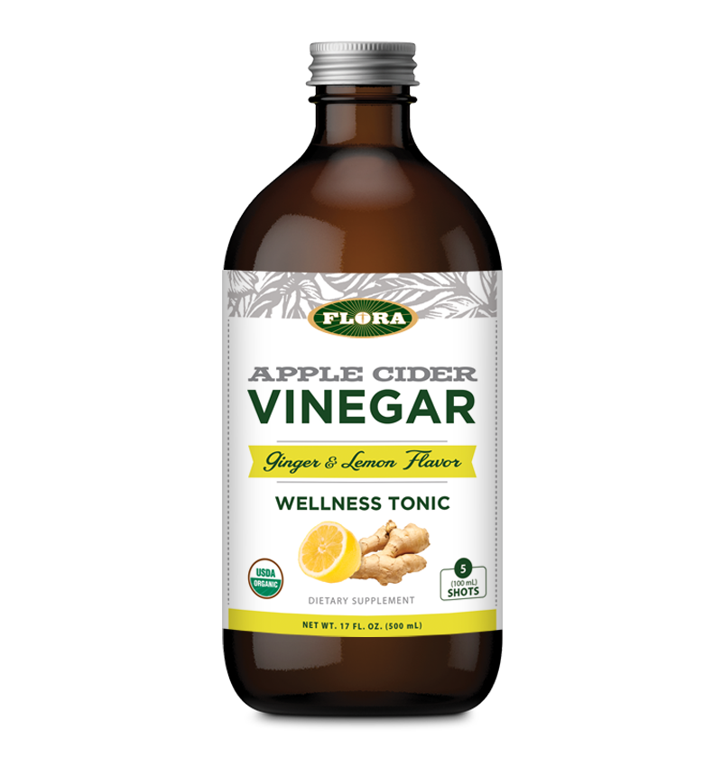 Vinagre de sidra de manzana de flora jengibre y limón
