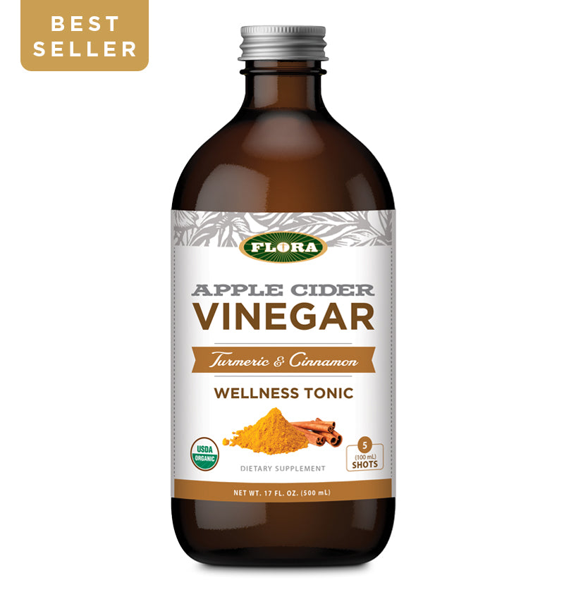 Vinagre de sidra de manzana de flora cúrcuma y canela
