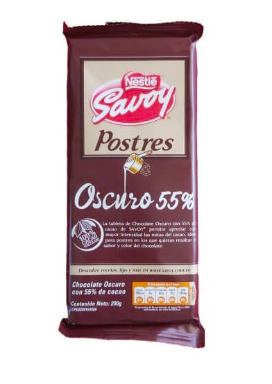 Nestlé Savoy postros 55% Cocoa de chocolate negro 200gr
