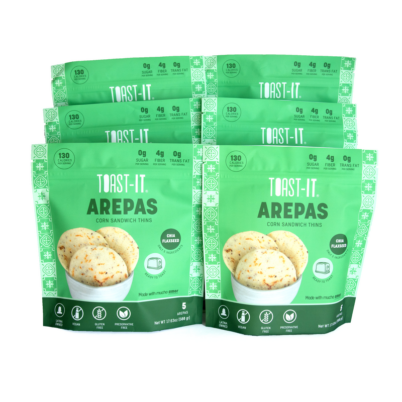 Toast-It Chia Flaxseed Corn Arepas x8