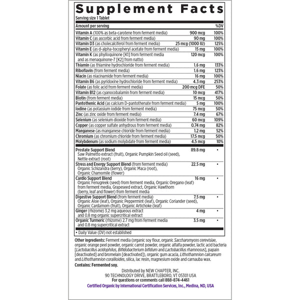 Nuevo capítulo cada hombre One One Daily 40+ Multivitamin 48 tabletas