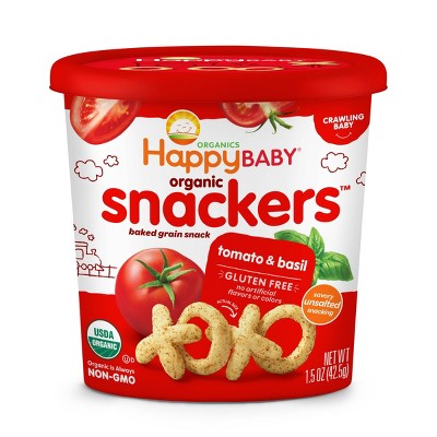 HAPPY BABY Organic Baked Tomato & Basil Snacker Cup, 1.5 OZ