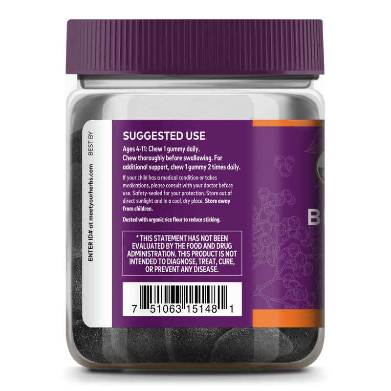 GaiaKids Black Elderberry Kids Daily Gummies