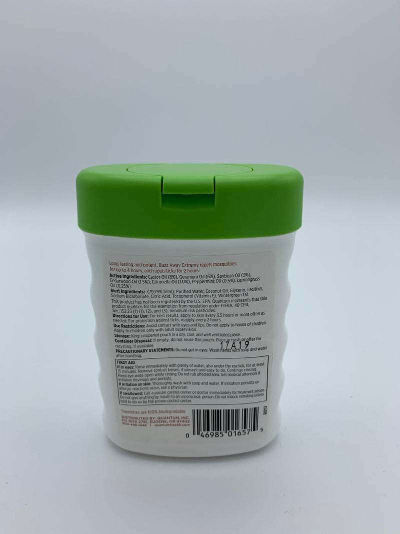 Buzz Away Extreme Natural Insect Towelettes