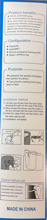 Face Shield With Frame
