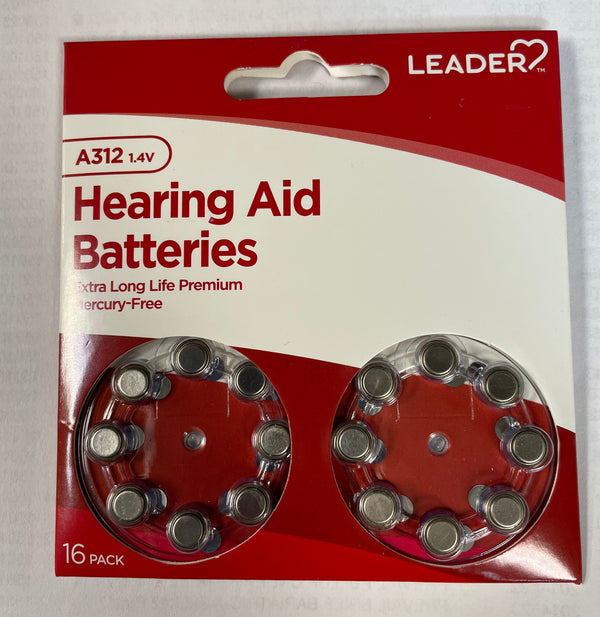 Líder de baterías de audífonos. 16 paquete