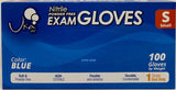 UKA int nitrile guantes de examen sin potencia, paquete de 100, color azul