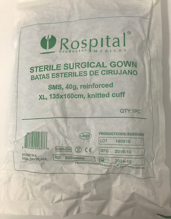 Vestido quirúrgico estéril rospital/Bata Esteril Quirurgica 1pc