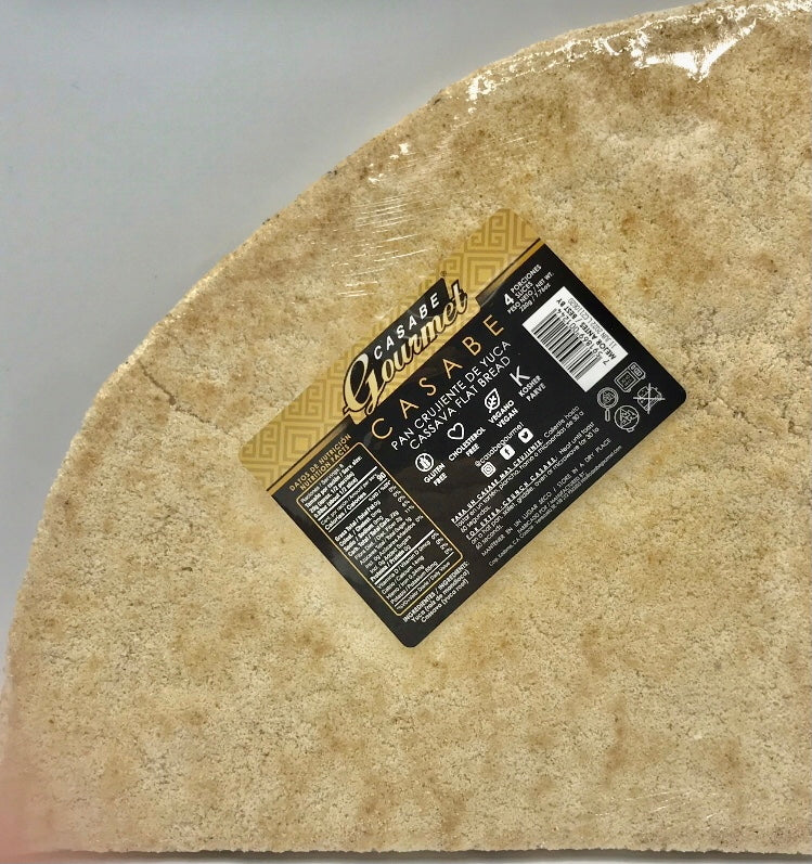 Casabe gourmet Casava Pan plano 4 rebanadas