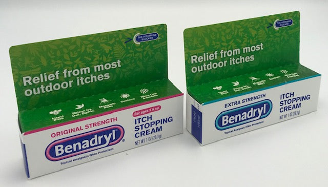 Benadryl picazón crema para parar
