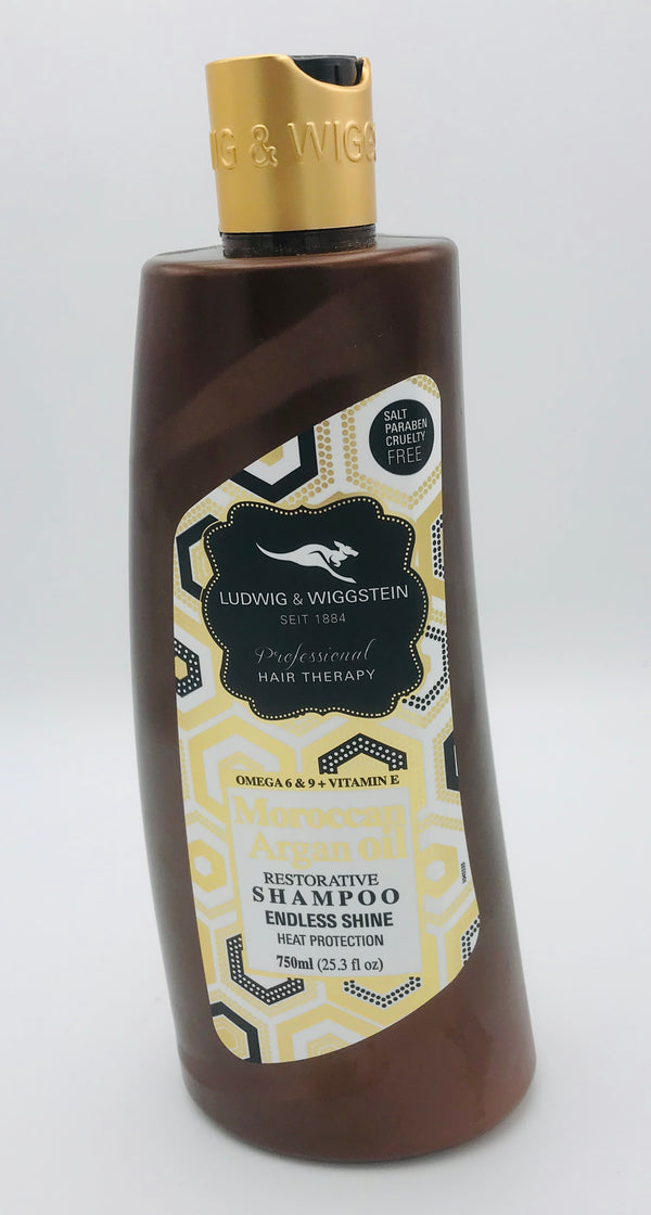 Ludwig & Wiggstein Moroccan Argan Oil Restoriative Shampoo 25.3 Oz