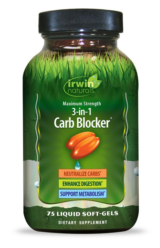 Irwin Naturals Strenza máxima 3 en 1 bloqueador de carbohidratos
