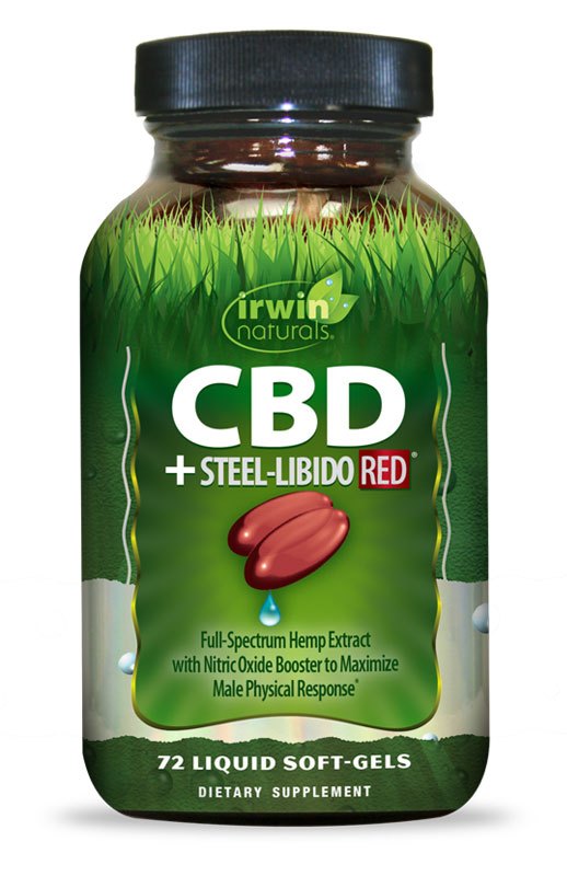 Irwin Naturals CBD+ acero-libido rojo
