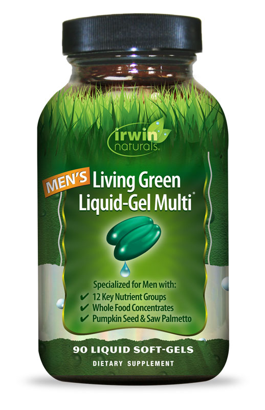 Irwin Naturals Living Green Liquid-Gel Multi para hombres 90 Softgels