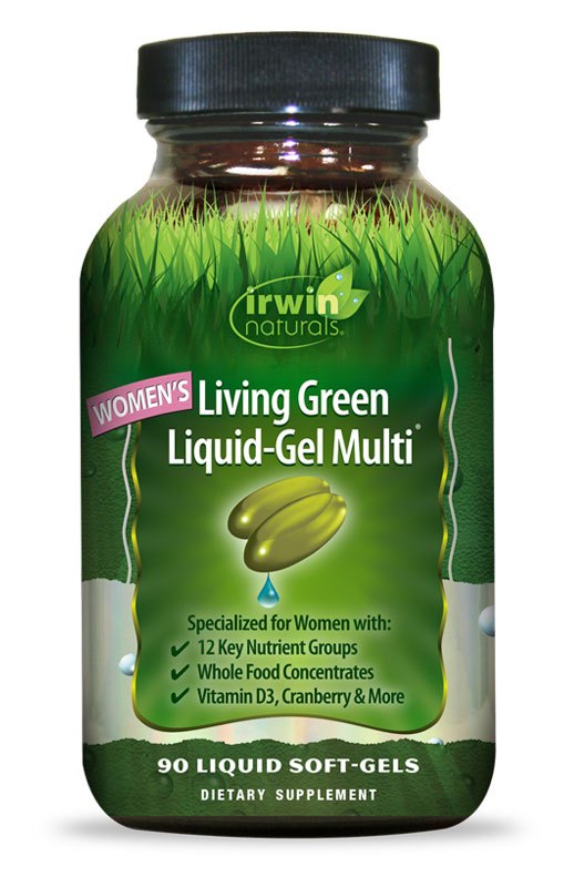 Irwin Naturals Living Green Liquid-Gel Multi para mujeres 90 Softgels