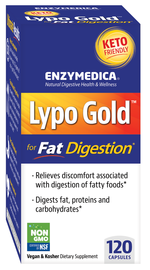 Enzymedica lypo Gold Fat Digestión 120 Cápsulas de vegetales