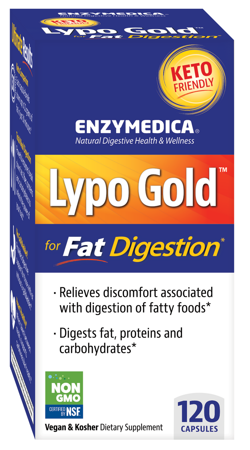 Enzymedica lypo Gold Fat Digestión 120 Cápsulas de vegetales