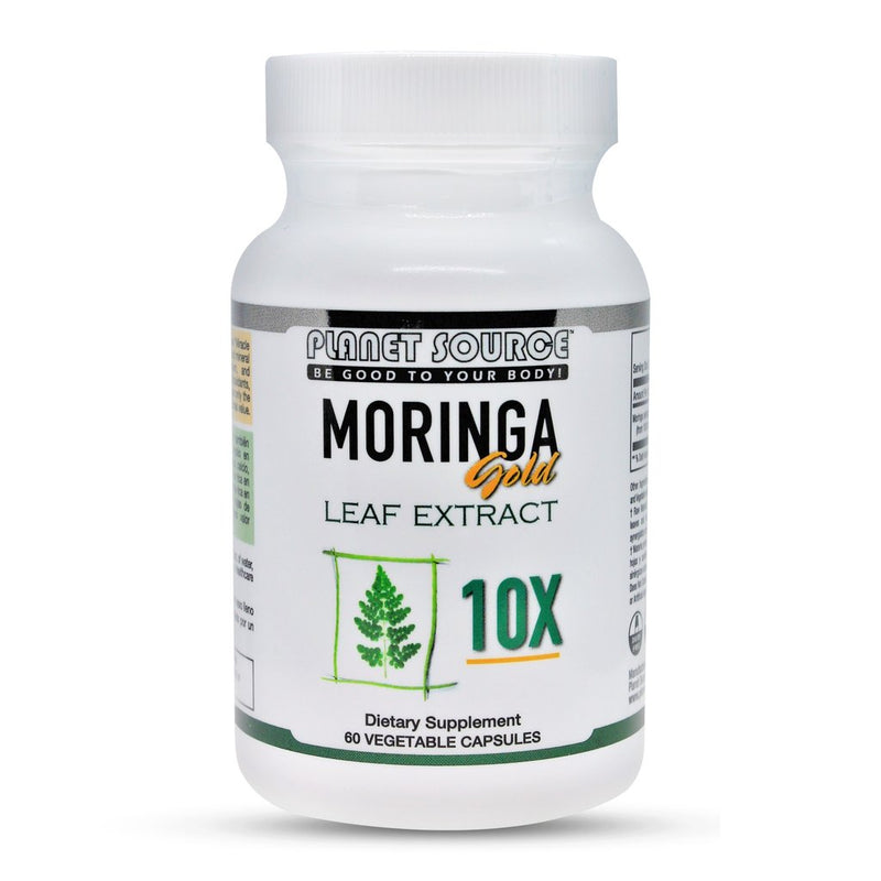 Fuente del planeta Cápsulas de vegetales Moringa Gold 10x