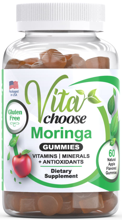 Vita elige las gomitas de manzanas naturales de Moringa