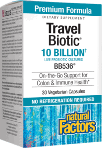 Natural Factors TravelBiotic Vegetable Capsules