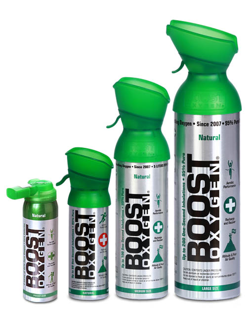 Boost Oxygen Natural 10 Liters Over 200 One-Second Inhalations