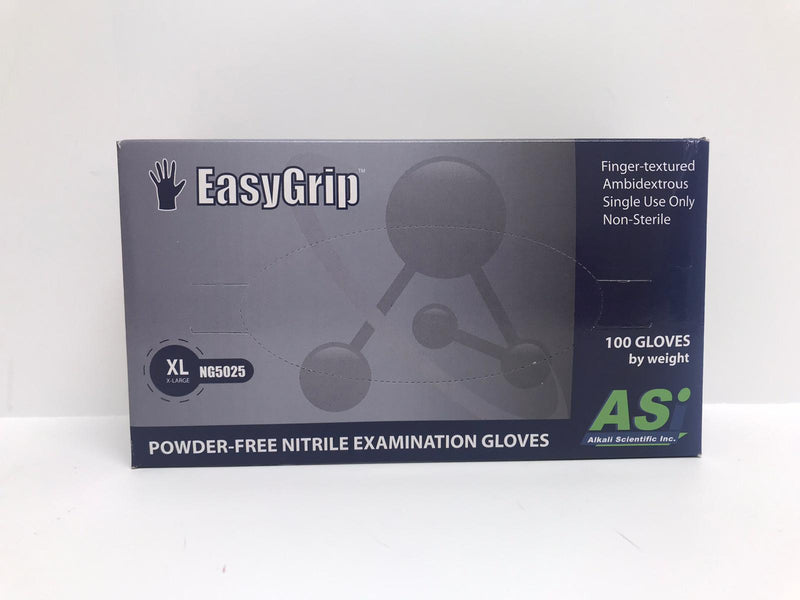 Guantes de examen de nitrilo sin polvo ASI EasyGrip, 100 guantes