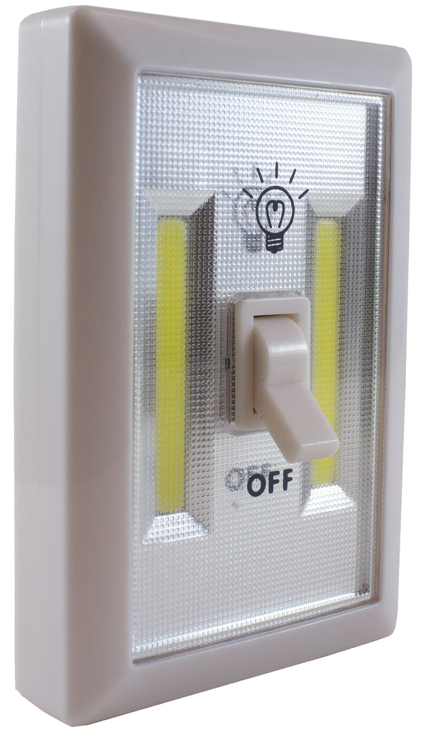 4 Promier LitezAll COB LED Cordless Light Switches + 20 Alkaline Batteries Package - Switch Inalámbrico de Luz LED + 20 Baterias Inalambricas